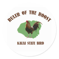 Ruler of the Roost Kauai Stickers