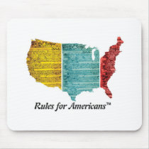 “Rules for Americans” USA Logo mousepads by PubliusTeaPartier “Rules for Americans” USA Logo mousepads