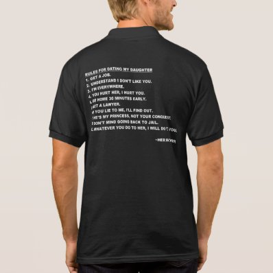 Rules for Dating My Daughter T-shirt for Dads