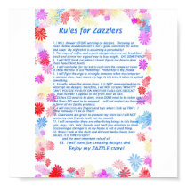Rules for Zazzlers posters