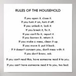 Rules of the household print