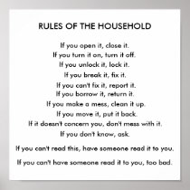 Rules of the household print