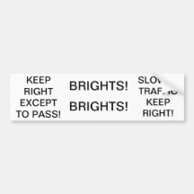 Rules of the Road Reminders Bumper Stickers
