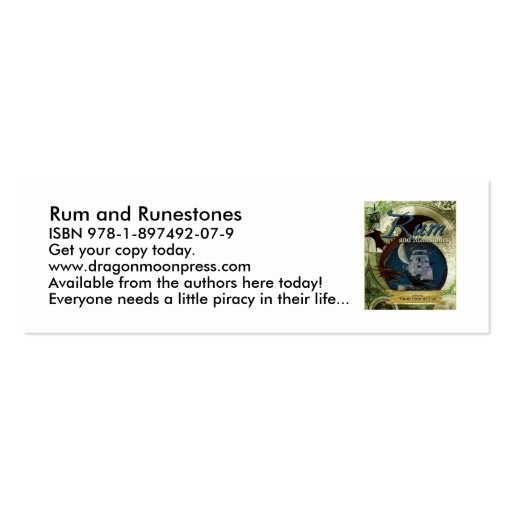Rum and Runestones Skinny Cards Business Card Template (front side)