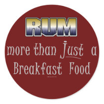 RUM Breakfast Food stickers by tshirtee RUM Breakfast Food stickers