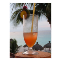 Rum Punch Drink Postcard