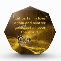 Rumi Fall in love again Acrylic Award