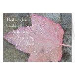 Rumi Quote Autumn Leaf Card