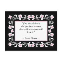 Rumi Quote Inspirational Motivational Postcard