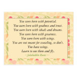 Rumi Quote Inspirational Motivational Postcard