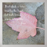 Rumi Quote Pink Leaf Poster Rumi Quote Pink Leaf Poster