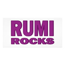 Rumi Rocks Personalized Photo Card