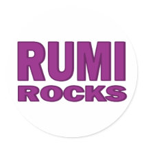 Rumi Rocks Round Stickers