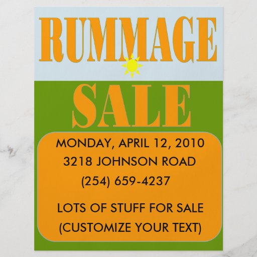 rummage-sale-sign-flyer-zazzle