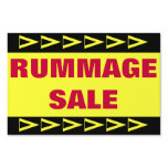 Rummage Sale yard signs