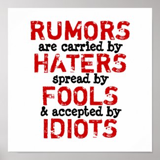 RUMORS ~ 12x12 Poster