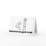 Run against the clock  greeting card