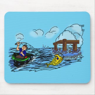 Run Away Boat mousepad