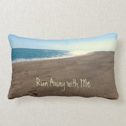 Run Away with me Beach Themed Throw Pillow Throw Pillows