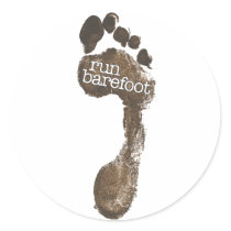 Run Barefoot Sticker
