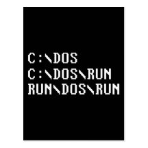 RUN DOS RUN POST CARD