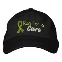 Run For a Cure - Lymphoma Embroidered Baseball Caps