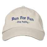 Run for Fun Dog Agility Embroidered Hat