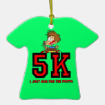 run for the pasta 5K Christmas Ornament