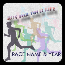 RUN FOR YOUR LIFE stickers