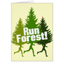 Run Forest, Protect the Earth Day Cards