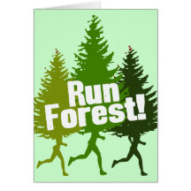 Run Forest, Protect the Earth Day Cards