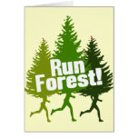 Run Forest, Protect the Earth Day Cards