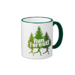 Run Forest, Protect the Earth Day Coffee Mugs