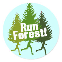 Run Forest, Protect the Earth Day Sticker