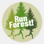Run Forest, Protect the Earth Day Stickers