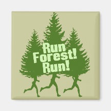 Run Forest Run Fridge Magnets