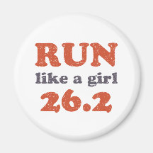 Run like a girl 26.2 fridge magnets