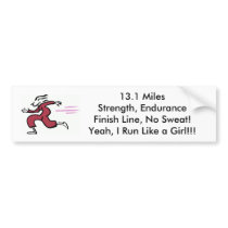Run Like a Girl bumper stickers