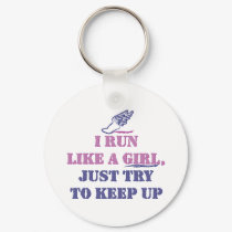 Run Like a Girl keychains