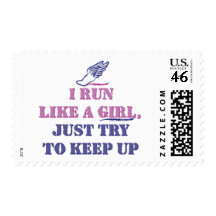 Run Like a Girl Postage Stamp