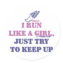 Run Like a Girl stickers by bbdesignsco Run Like a Girl stickers