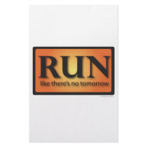 RUN like there's no tomorrow Personalized Stationery