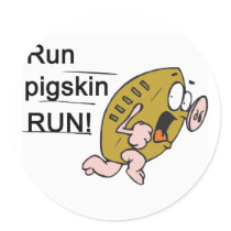 Run Pigskin Run stickers