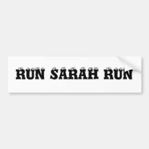 RUN SARAH RUN BUMPER STICKERS