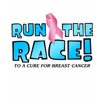 RUN THE RACE - BREAST CANCER TSHIRT by DiscoverBG
