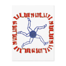 RUN TO LIVE, LIVE TO RUN, RUNNERS MOTTO postcards