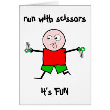 Run with scissors card