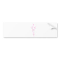 Run Woman Pink Bumper Stickers