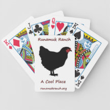 Runamuk Ranch A Cool Place Chicken Playing Cards