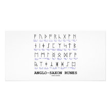 Runas anglosajonas (criptografía de la lingüística tarjeta fotografica personalizada